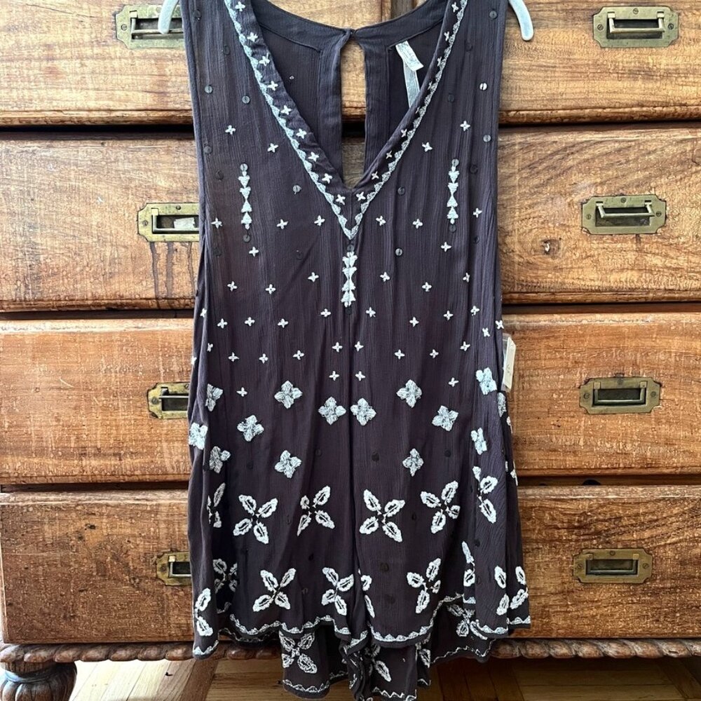 Free People Embroidered Romper